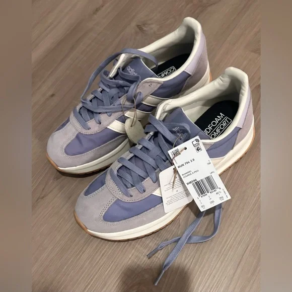 Adidas Lavender & White Retro Jogger Cloudfoam Sneakers - Picture 2 of 8